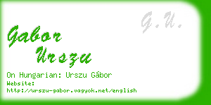 gabor urszu business card